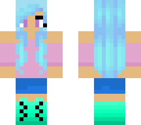 blue haired girl