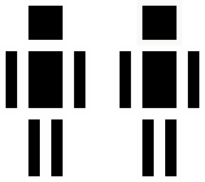 black and white figure