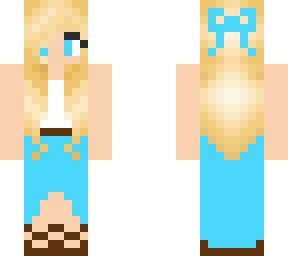 cute blonde girl blue bow spring outfit