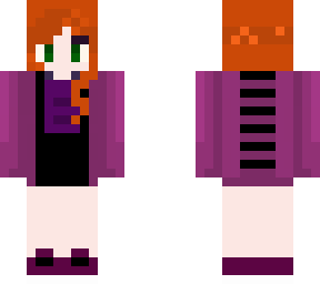 cute purple sweater girl