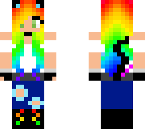 rainbow cat girl