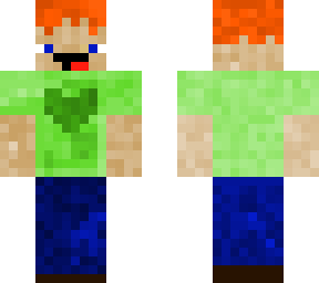 red hair green