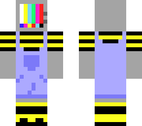 tv head with overals