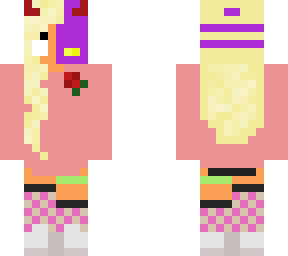 checker devil horn girl