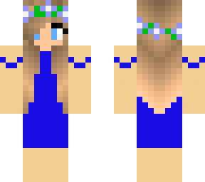 blue flower girl