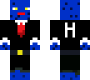 blue smoking monster