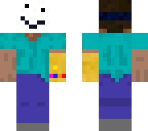 snowman-steve with the infinity gauntlet