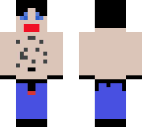 Hairy chested topless man | Minecraft Skin