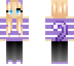 purple blonde cat girl