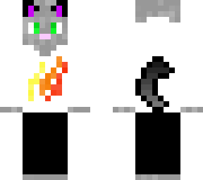 white fire hoodie cat