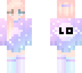 original by cutetincat - pastel star anime girl but it says 'lo on the back