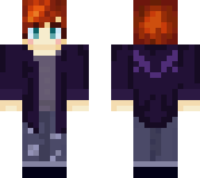 short haired red head dark theme