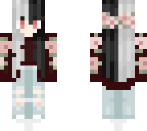 white and black haired flower girl
