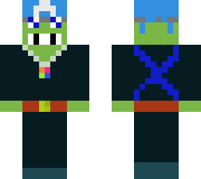 buddygamour met zwart pak met blauwe bandana met geile ketting