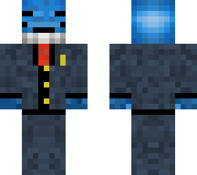 whale with eyebrows in a tux
