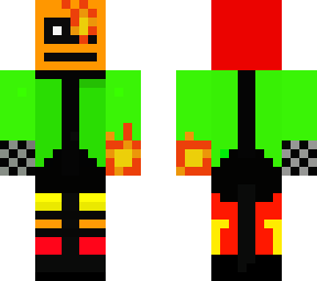 ezraflamestriker27's skin w/ fire (eye and hand)