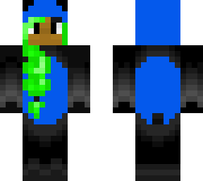 green and blue panda