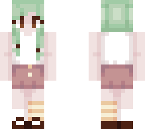 mint haired girl