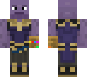 thanos with gauntlet on outer layer
