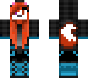 white and red wolf girl
