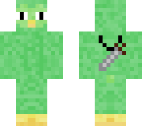 duolingo bird (with knife)