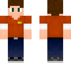 orange employee boy