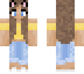simple cute girl skin with cat ears