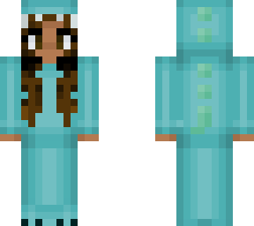 teal dino girl