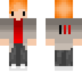 epic redhead boy in gray jacket