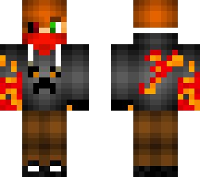 half zombie fire hoody teen
