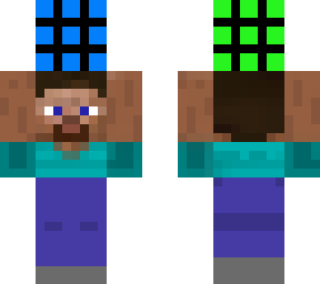 steve holding rubik's cube.