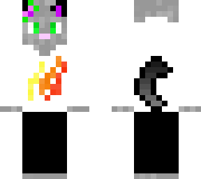 white fire hoodie cat +