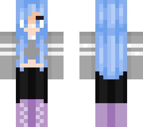 cute girl blue hair
