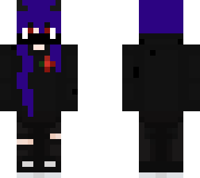 demon girl with purple hair