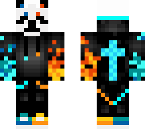 orange blue panda