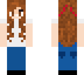 girl with white shirt and jeans