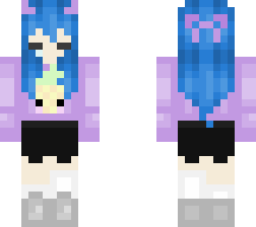 purple and blue pineapple girl
