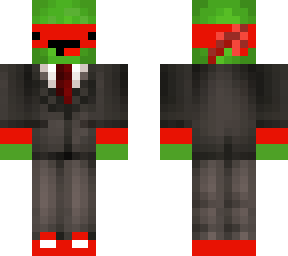derpy red ninja turtle in a suit