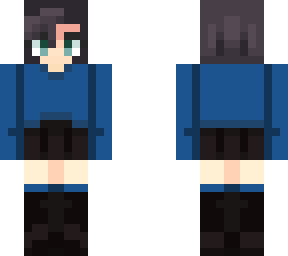 quinn legacy blue jumper black skirt