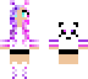 beautiful panda skin violet and pink