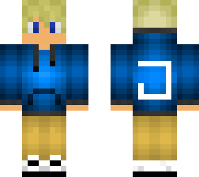 nice blue guy with j on back