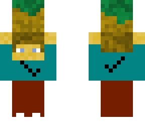 small nike guy holding grass block