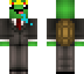 turtle in a suit with crown