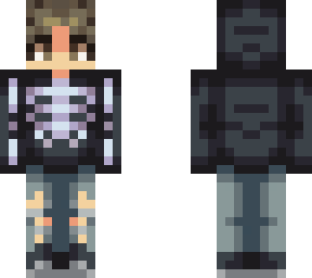 minecraft skeleton hoodie