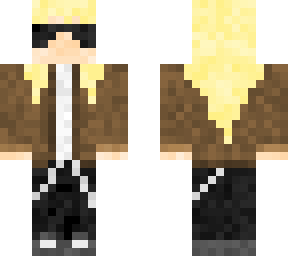 blond metalhead/rocker in leather jacket