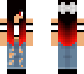 red to black hair girl (with bow)