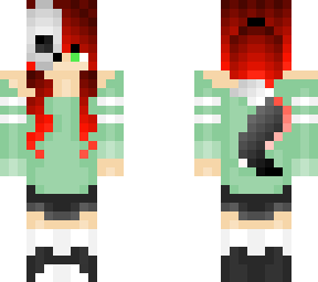 skull-masked red wolf girl