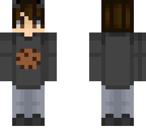 brunette boy with cookie shirt