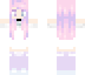 cute girl with pink hair