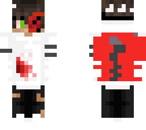 evil wolf boy with bloody eye